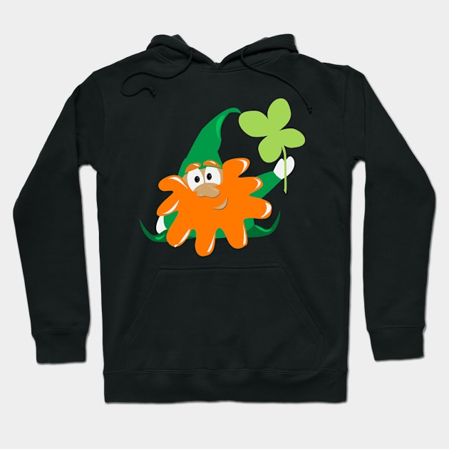 Lucky Gnome Funny St Patrick's Day Hoodie by Xeire